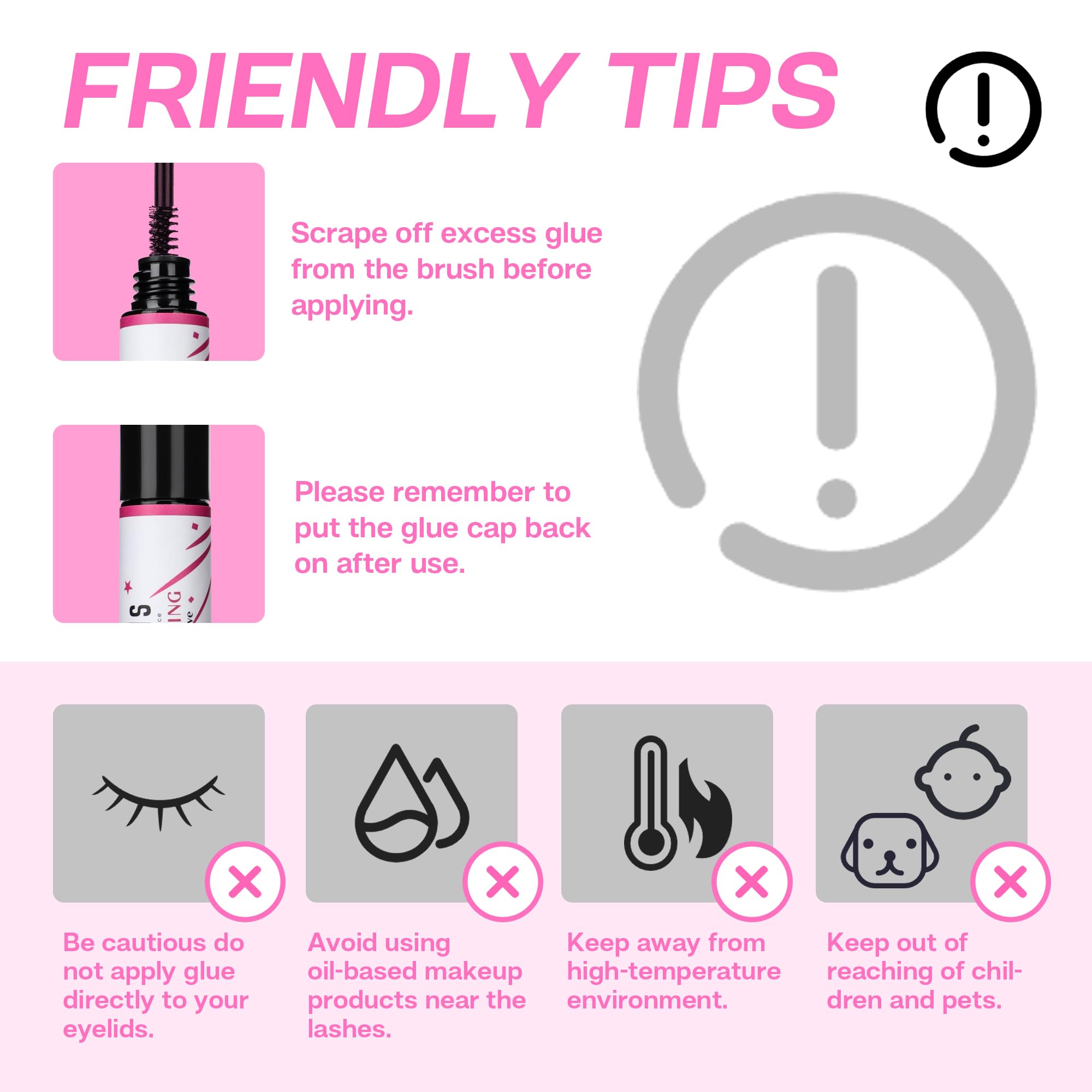 CALAILIS Lash Glue fórmula suave para ojos sensibles