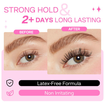 CALAILIS Lash Glue con aplicador mini para un acabado limpio