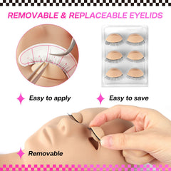 CALAILIS cuatro párpados removibles, ideal para simular aspectos reales