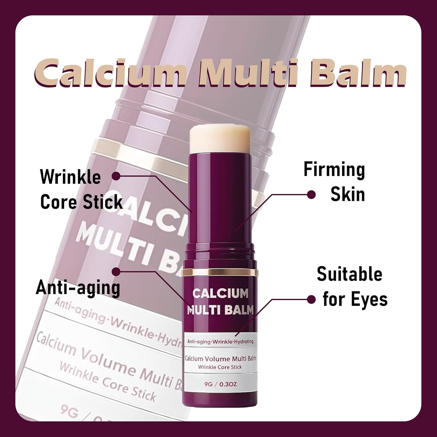 CALCIUM MULTI BALM formato portátil para retoques durante el día.