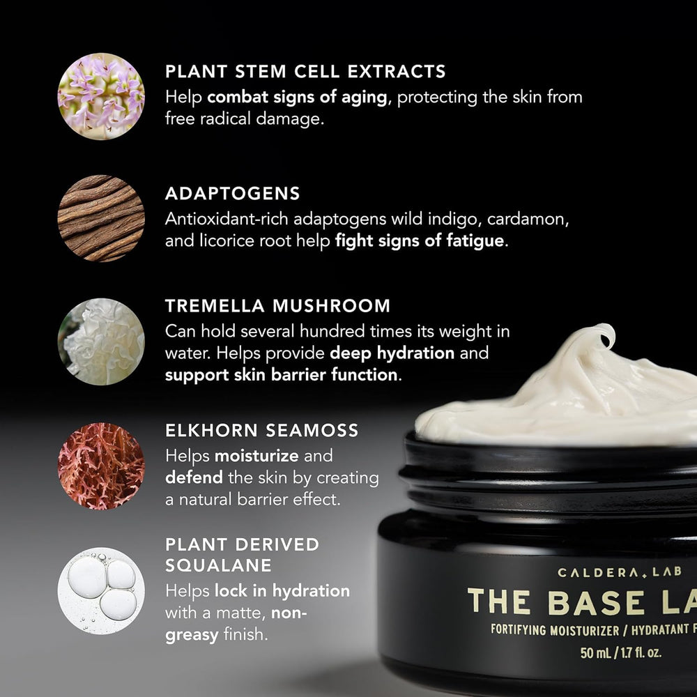 Caldera + Lab Régimen Rico textura ligera, absorción rápida sin dejar grasa.