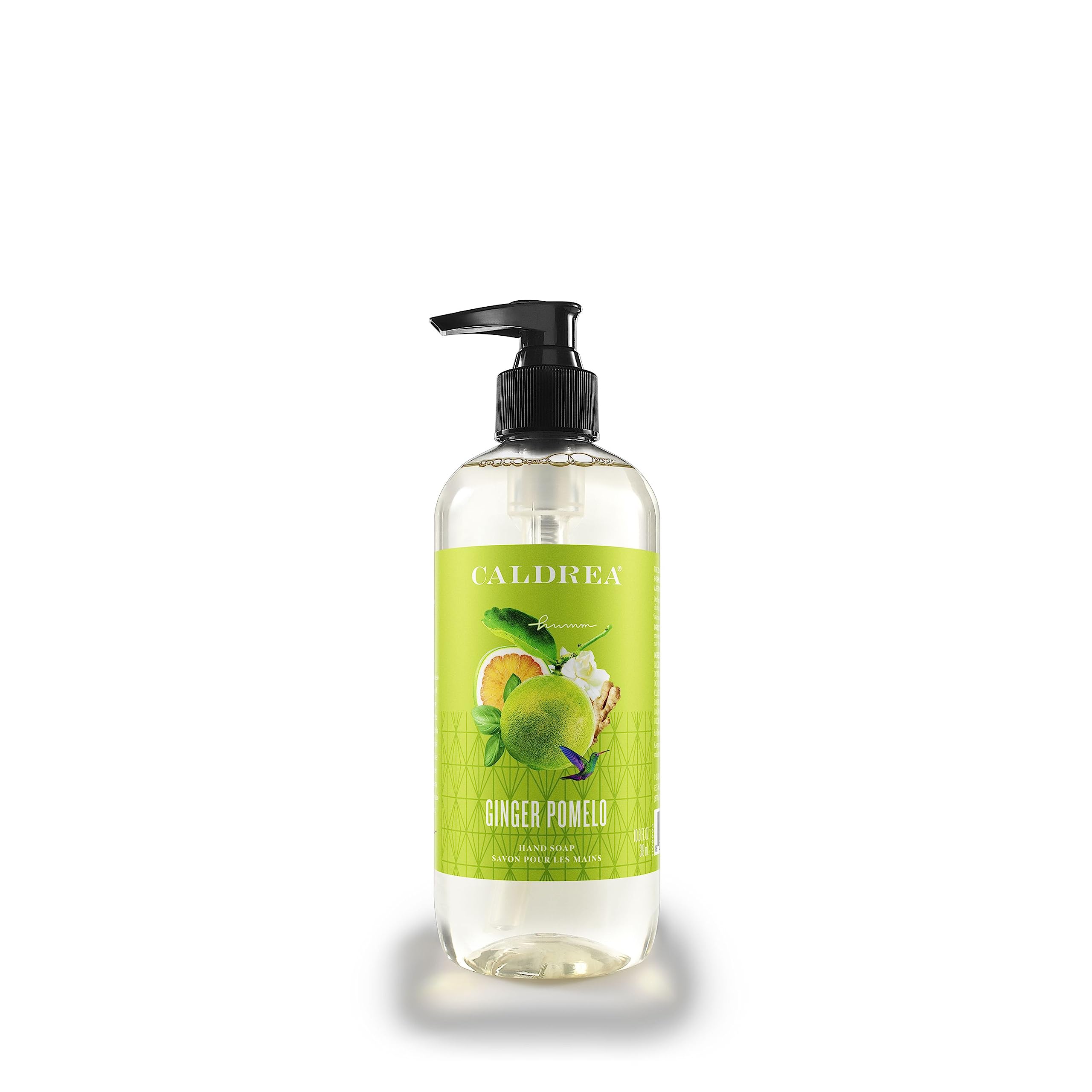 Caldrea Jabón de Manos Jengibre Pomelo en botella, aroma vigorizante para uso diario.