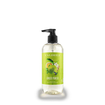 Caldrea Jabón de Manos Jengibre Pomelo en botella, aroma vigorizante para uso diario.