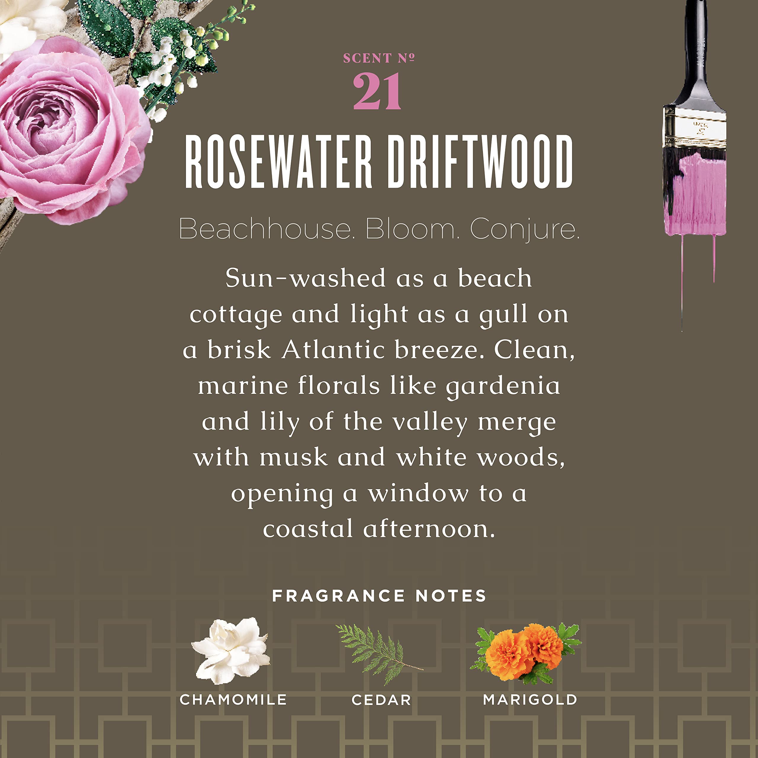 Caldrea Jabon Manos Rosewater Driftwood: aroma floral-amaderado para frescura diaria