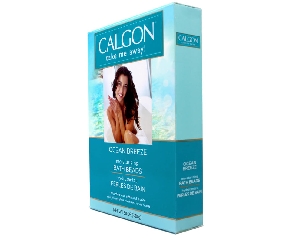 Beads dissolving in water releasing the Ocean Breeze fragrance.