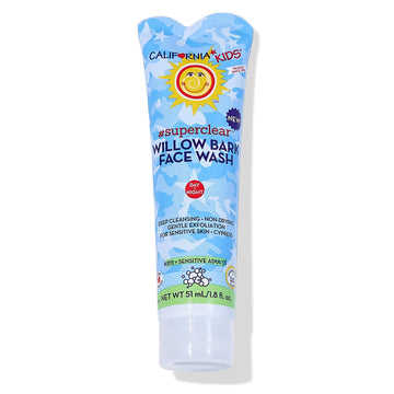 California Baby California Kids Face Wash: botella compacta para viaje y piel sensible.