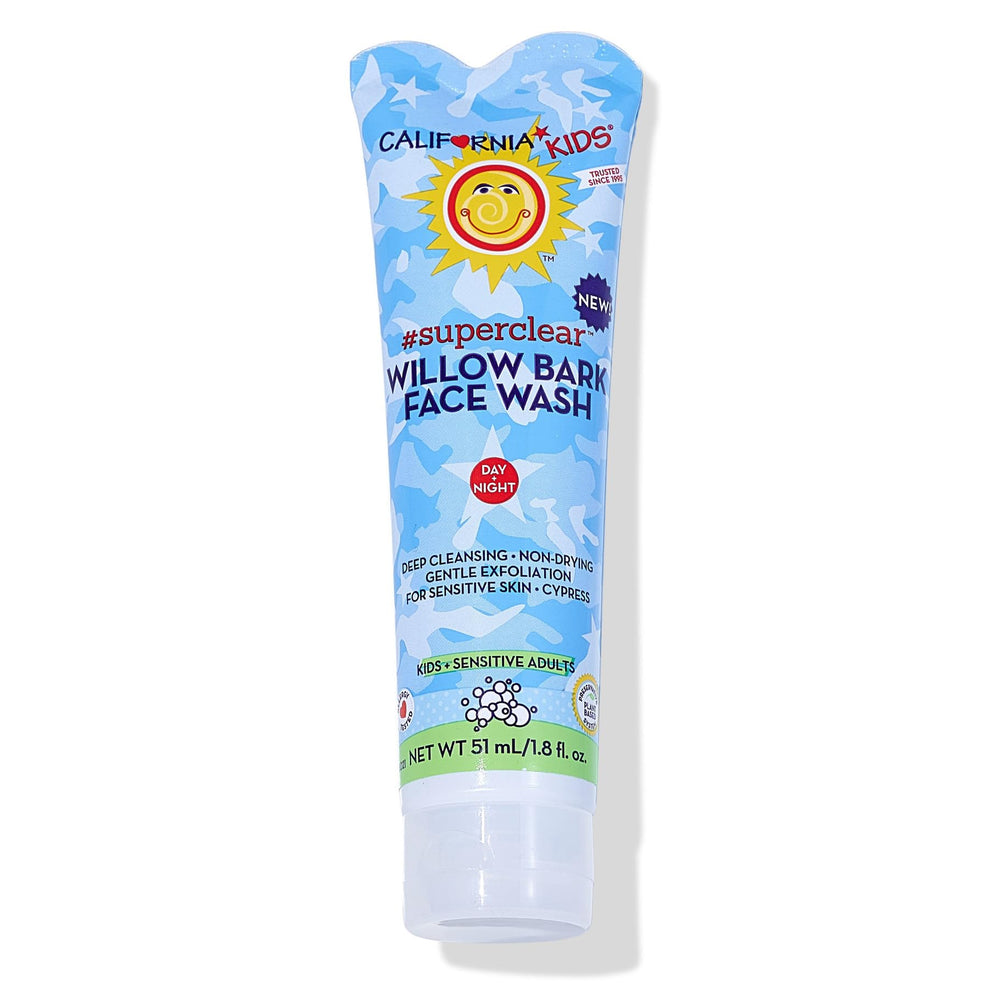 California Baby California Kids Face Wash: botella compacta para viaje y piel sensible.