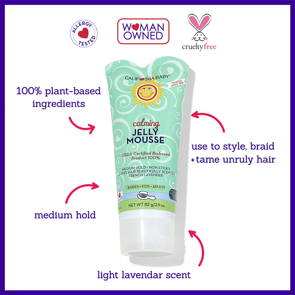 California Baby gel para cabello de niños, aplicación fácil para pelos rebeldes.