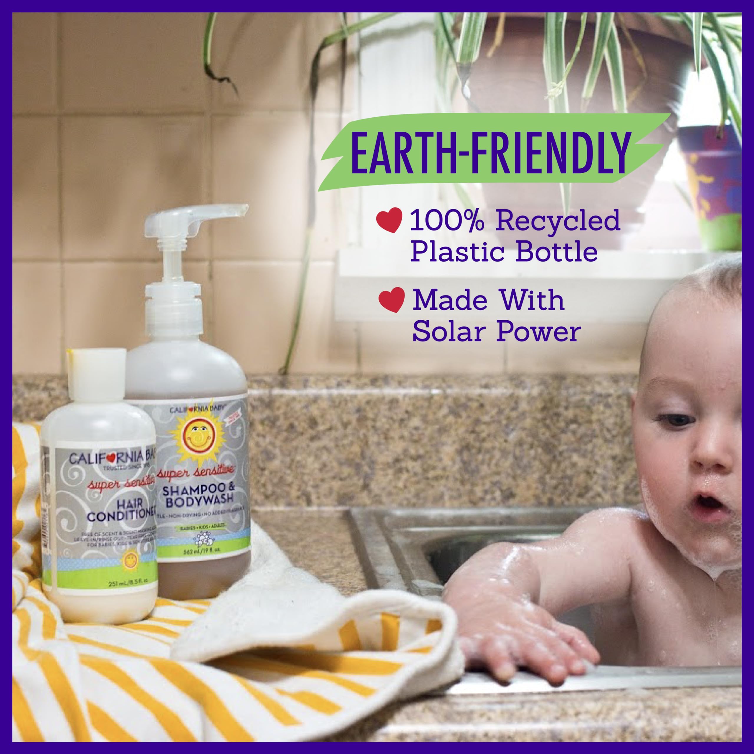 California Baby Super Sensitive Acondicionador, cuidado diario suave para cabellos sensibles