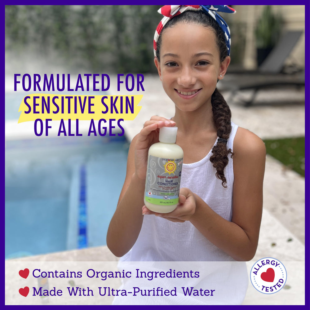 California Baby Super Sensitive Acondicionador, ingredientes vegetales que cuidan el cabello