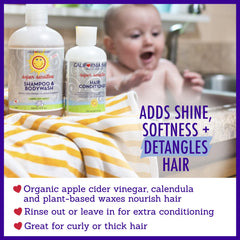 California Baby Super Sensitive Acondicionador, textura suave para cabello fino y denso