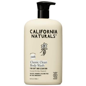 California Naturals Body Wash bottle shows premium hydration and cleansing benefits.