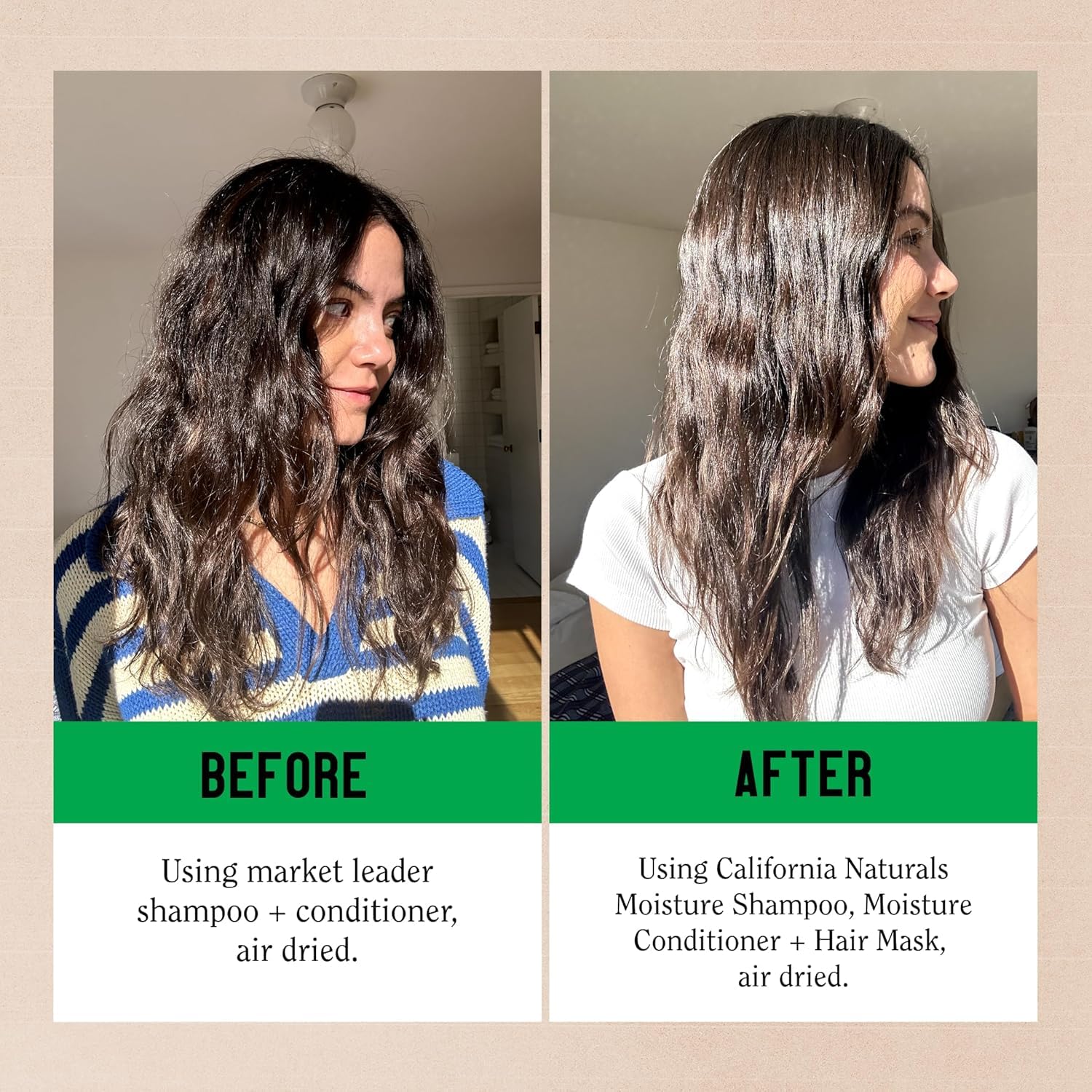 California Naturals Champú Hidratante protege el color y reduce el frizz.