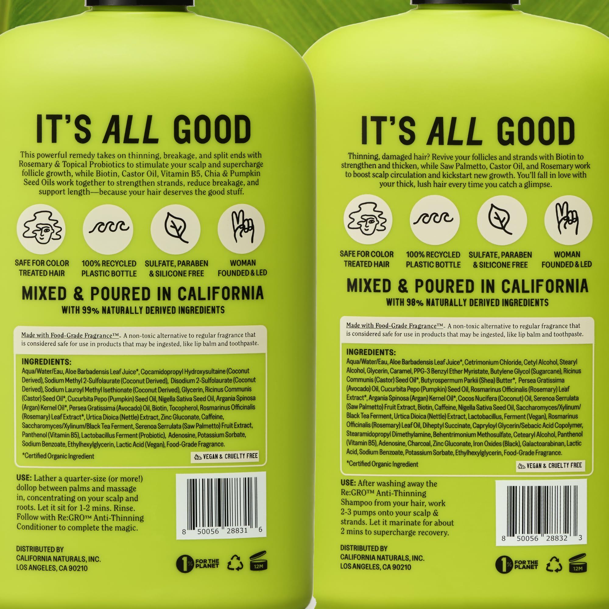 Aplicación de acondicionador Re:GRO en cabello, facilita desembarazo