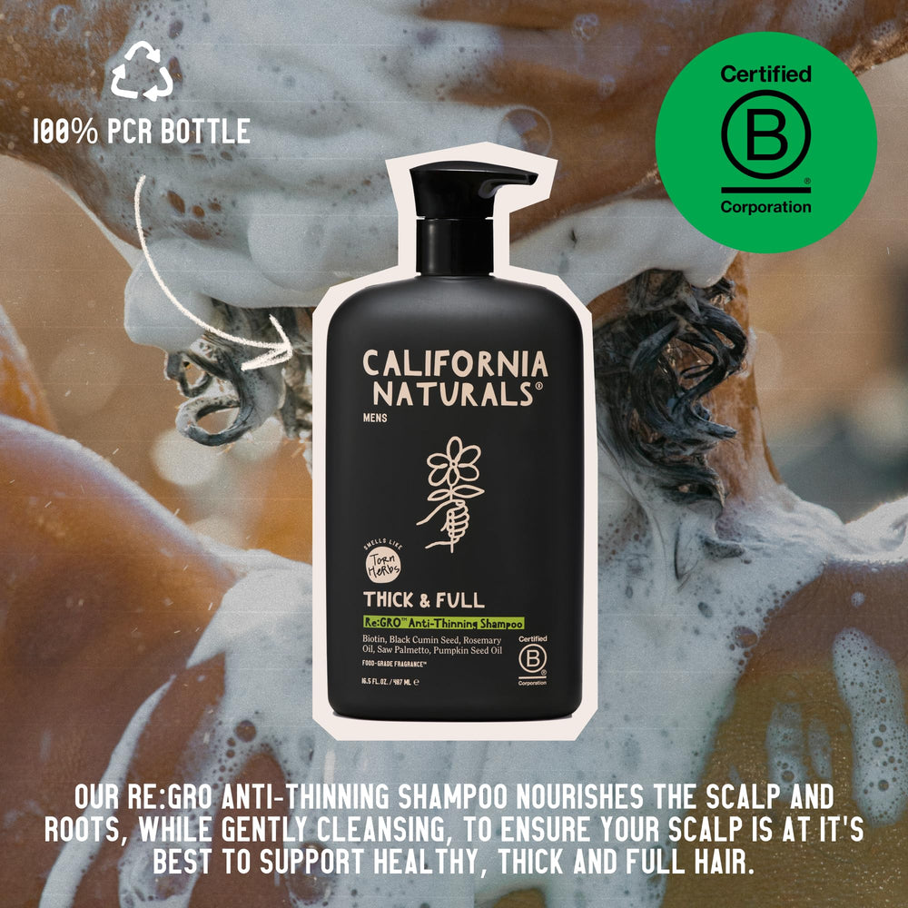 California Naturals Regro Shampoo probióticos: equilibrio del microbioma capilar.