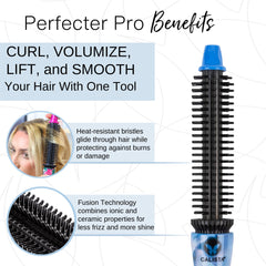 Calista Perfecter Pro tecnología de fusión iónica y cerámica para brillo y menos encrespamiento.