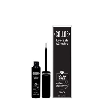 Callas pegamento para pestañas, envase visible para aplicación precisa.