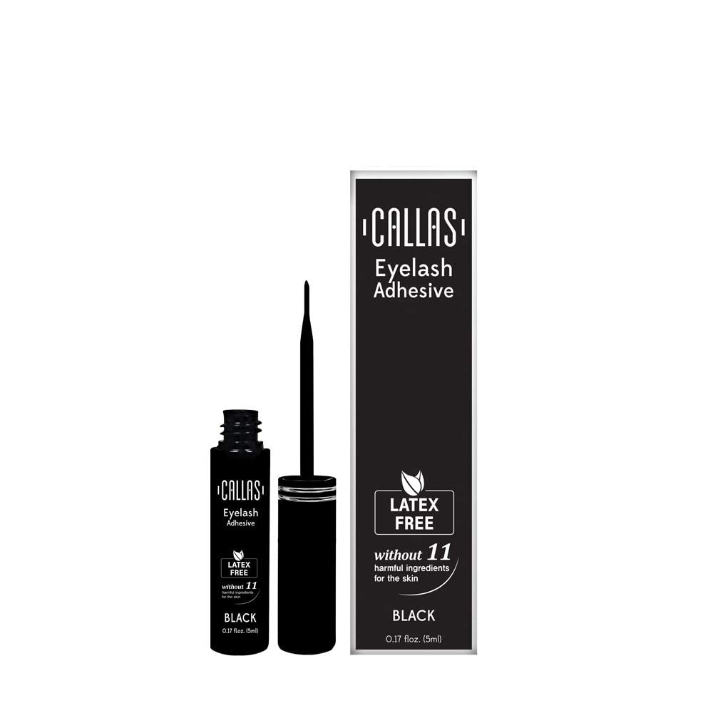 Callas pegamento para pestañas, envase visible para aplicación precisa.