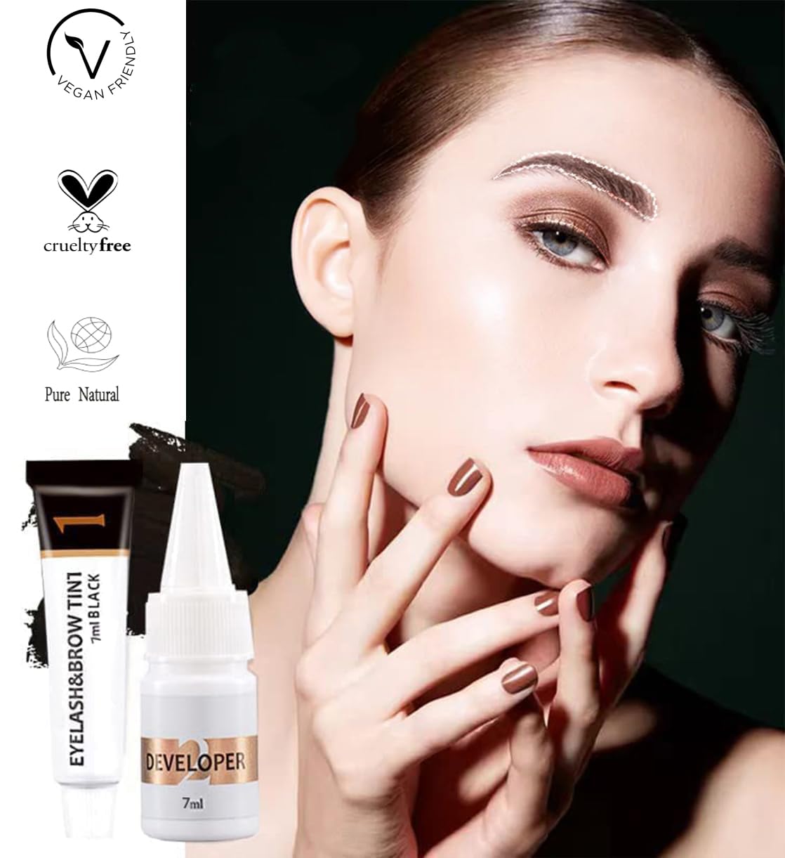 Callmynm kit coloración pestanas-cejas: aplicadores para una aplicación suave.