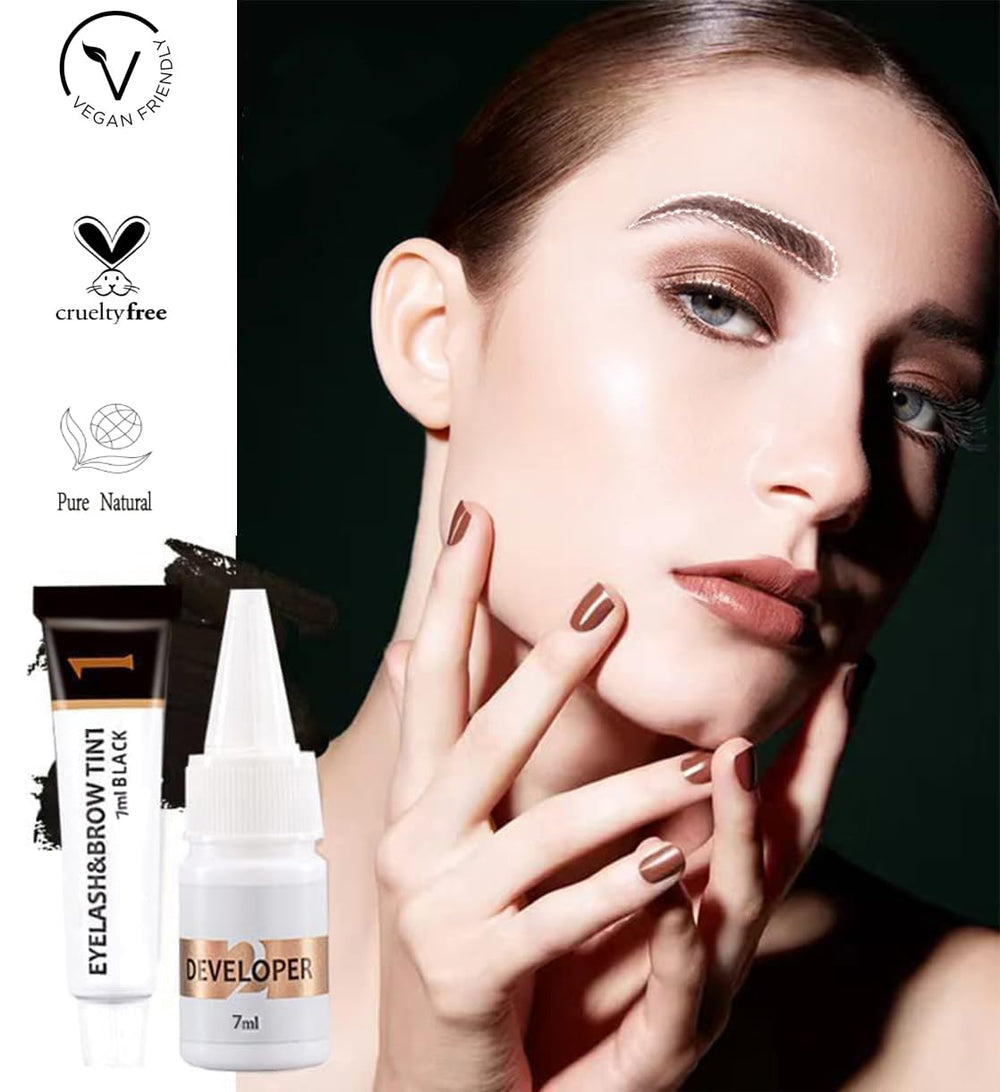 Callmynm kit coloración pestanas-cejas: aplicadores para una aplicación suave.