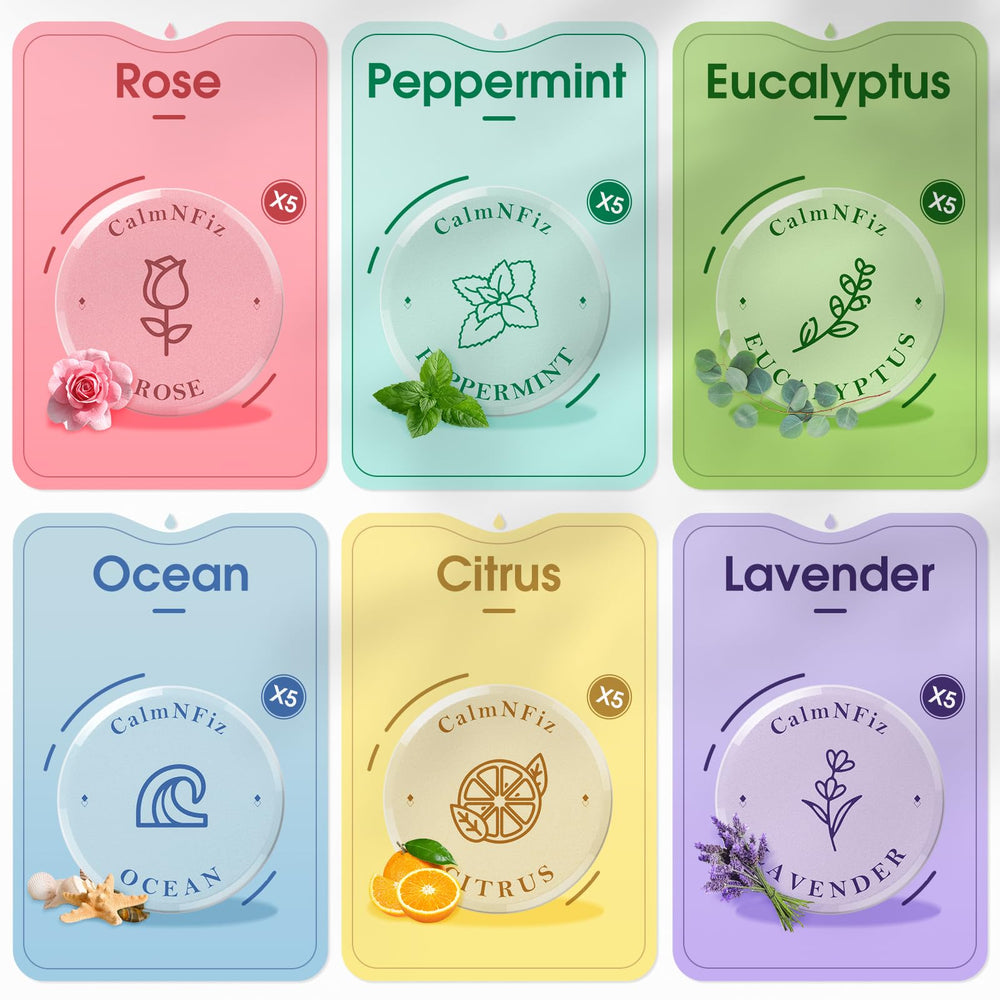 CalmNFiz pastillas-ducha-color-vibrante: seis aromas para una experiencia sensorial.