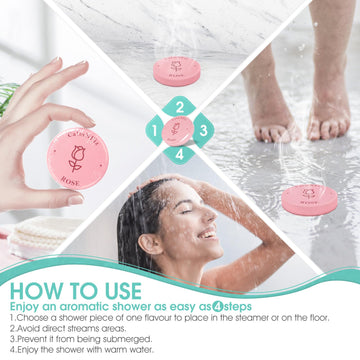 CalmNFiz uso-ducha-paso-a-paso: guía visual para disolver fácilmente en la ducha.