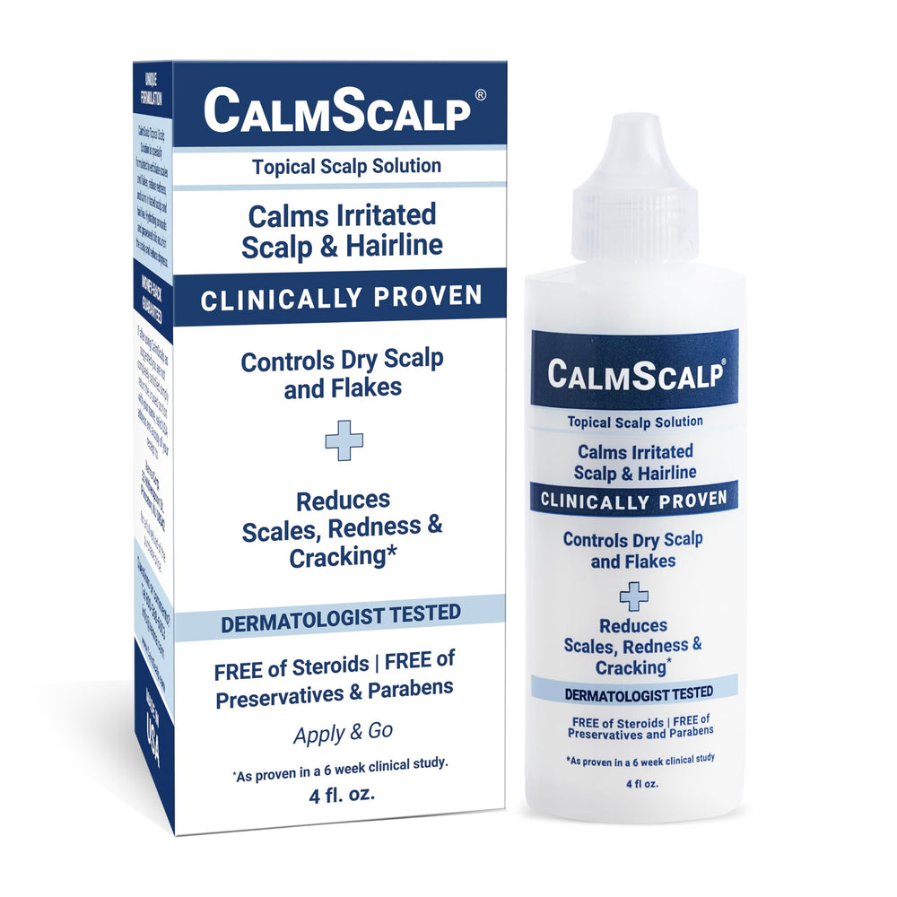CalmScalp botella vertido muestra aplicación rápida para cuero cabelludo sensible
