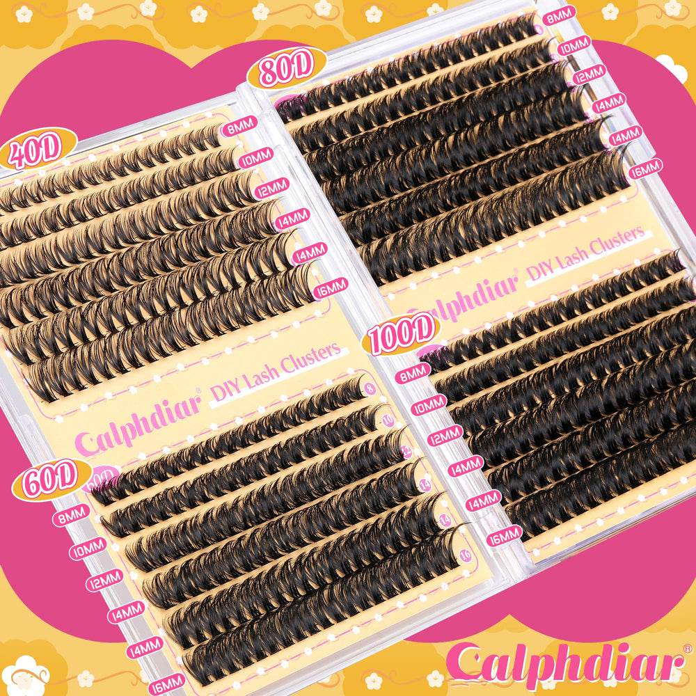 Calphdiar Lash Clusters 100D: pestañas densas para eventos.