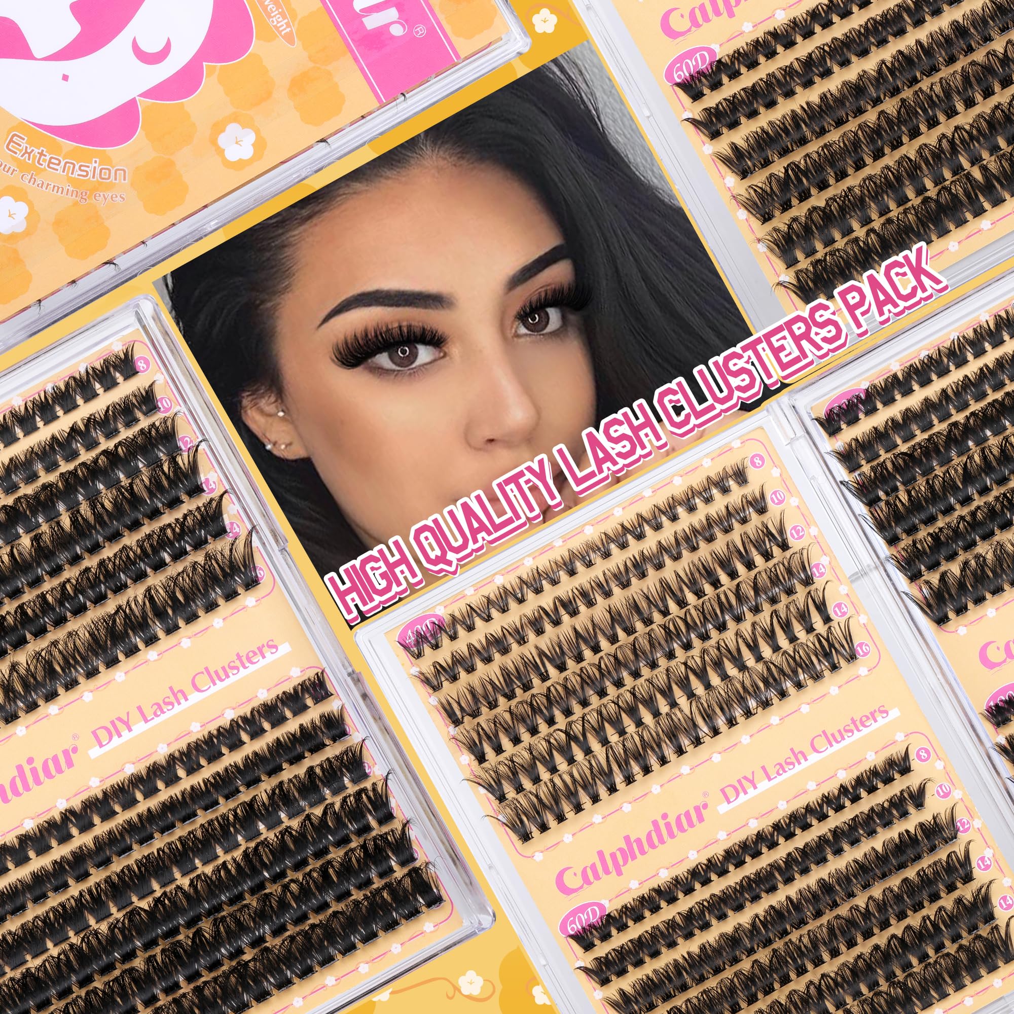 Calphdiar Lash Clusters para uso en casa: aplicación fácil y segura.