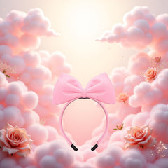 Diadema Calsgkspray con lazo rosa para mujeres, ideal para fiestas y cumpleaños