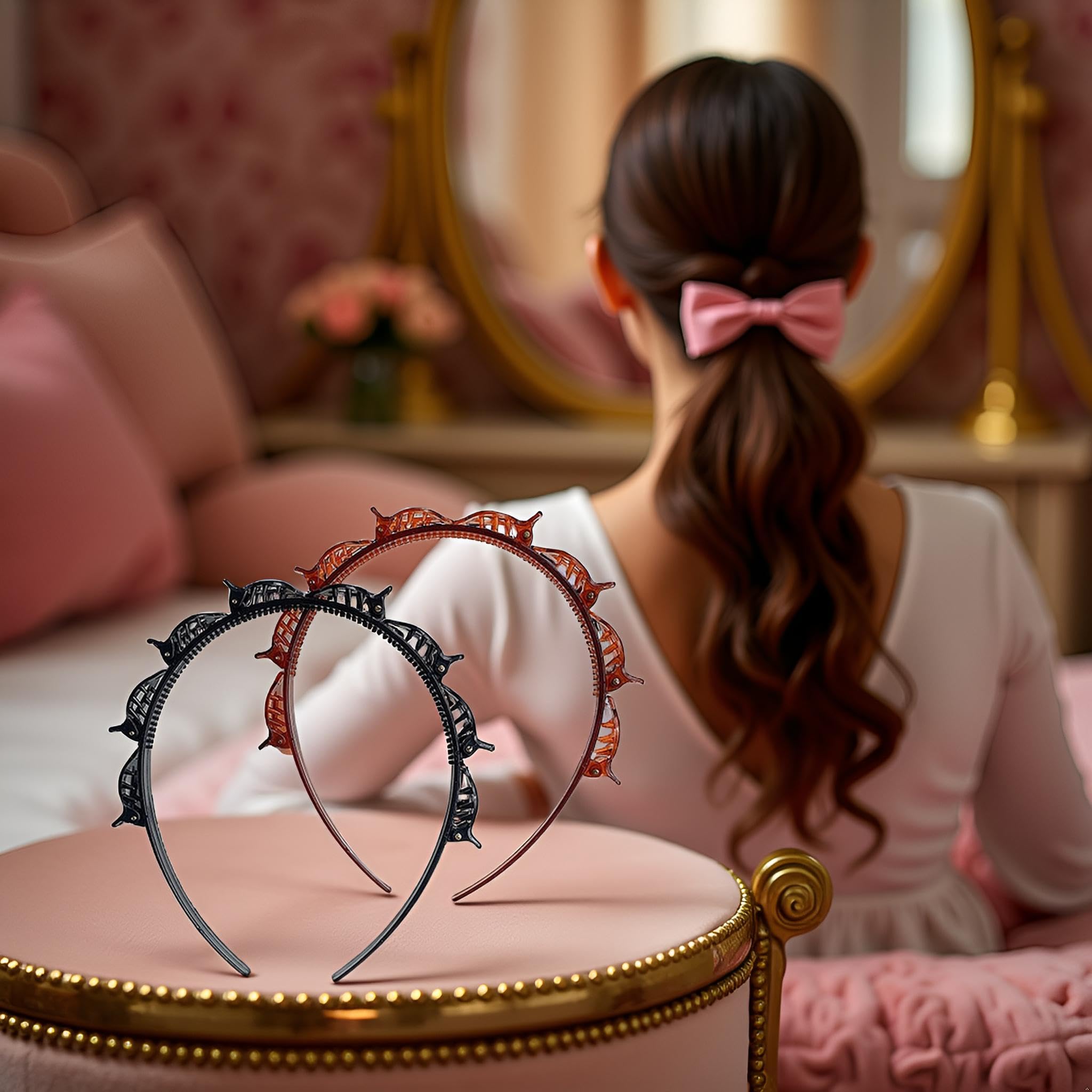 Pinza para trenza doble de Calsgkspray para trenzas limpias.