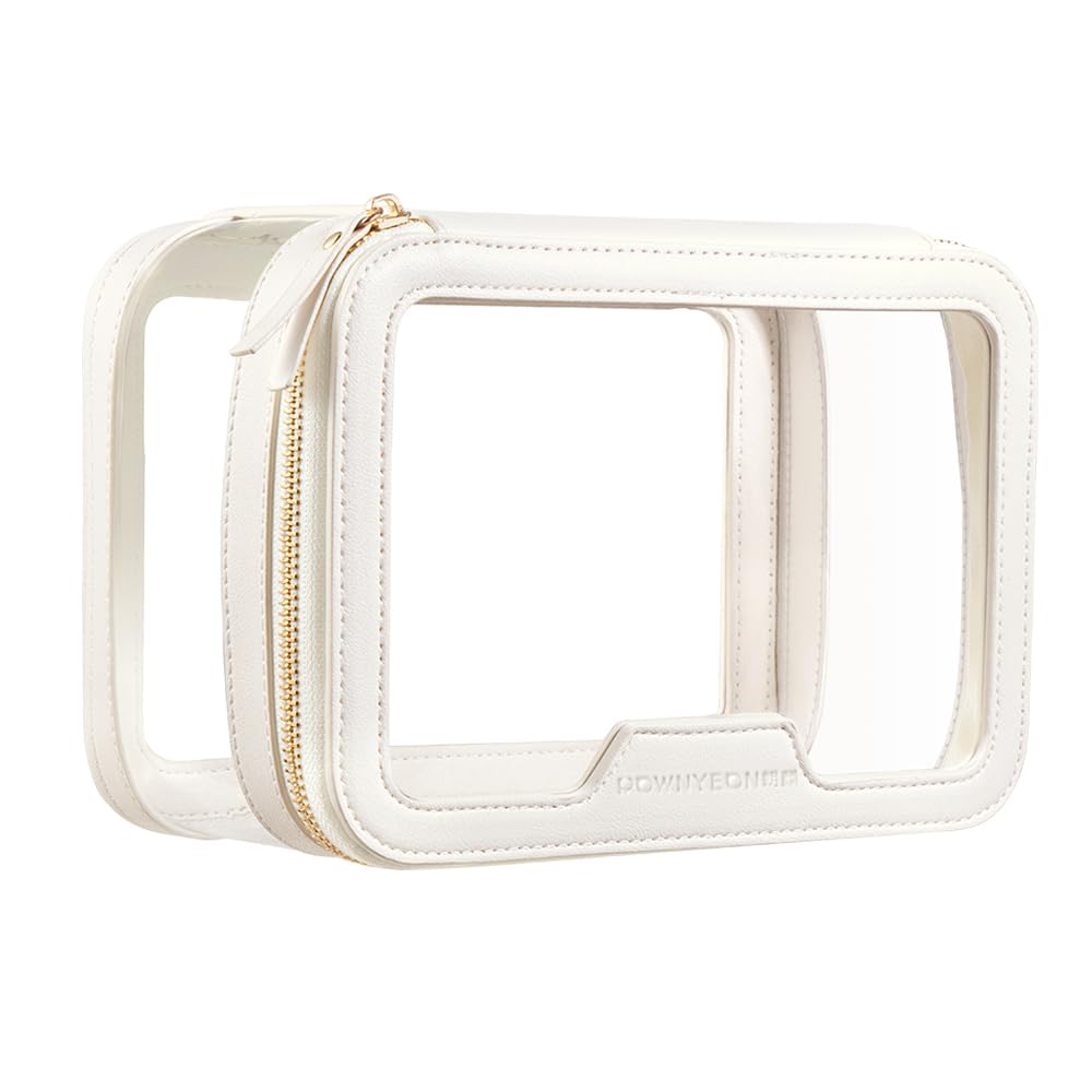 Camdeez ROWNYEON estuche maquillaje transparente vista frontal para viajar