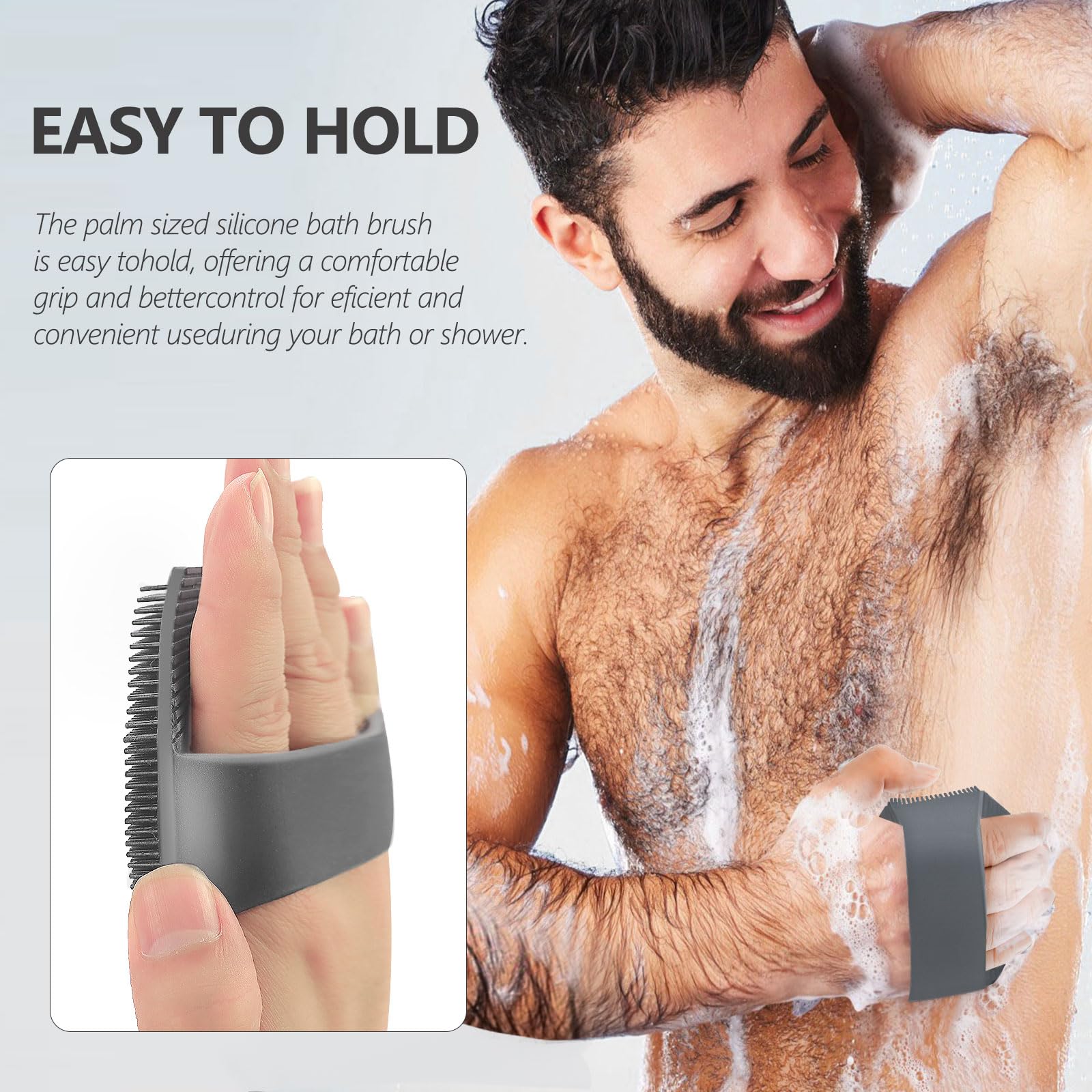 CAMENDE cepillos exfoliación cuerpo silicona, exfoliación precisa para espalda y pies.