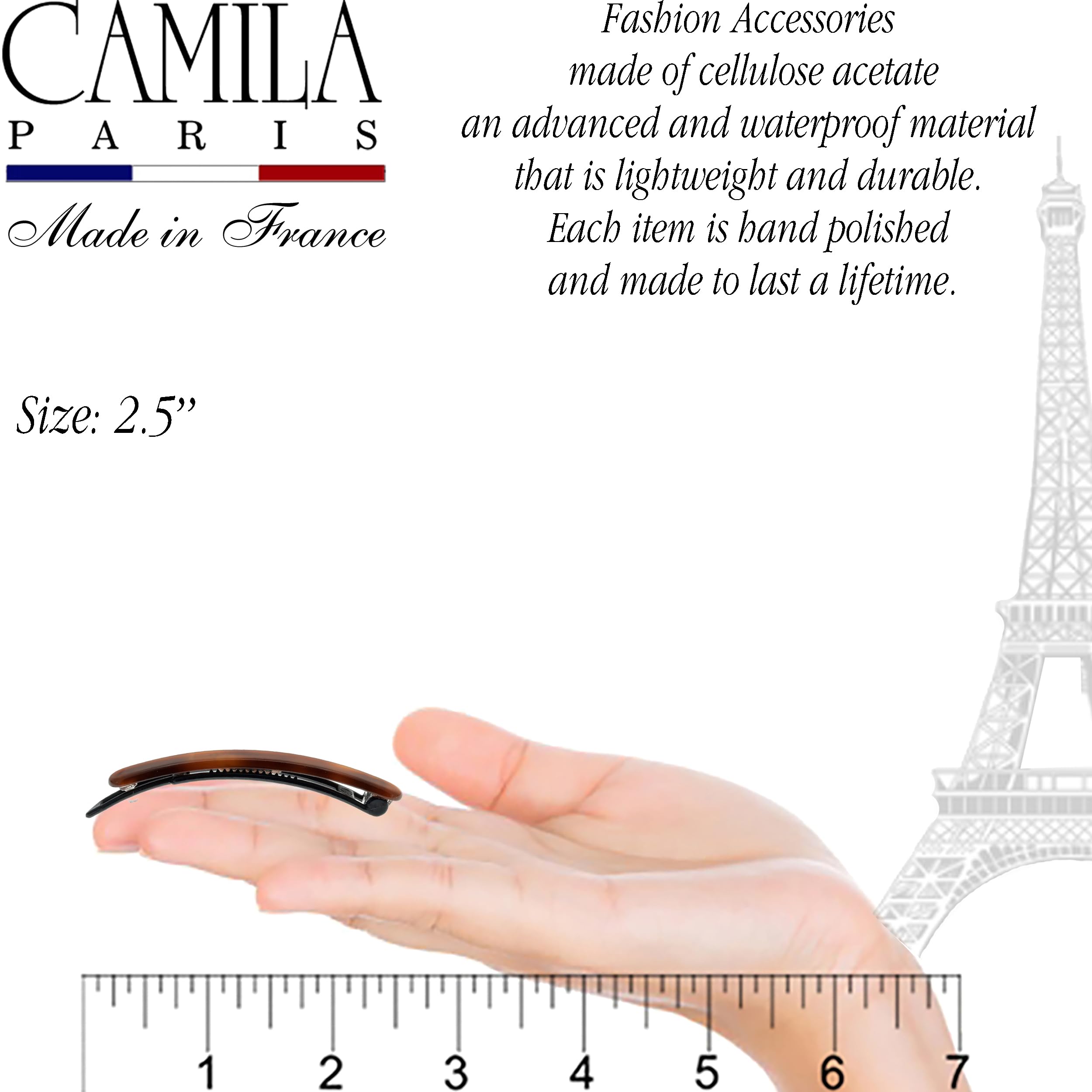 Barrette sin metal Camila Paris CP2250/2, cierre seguro y cómodo.