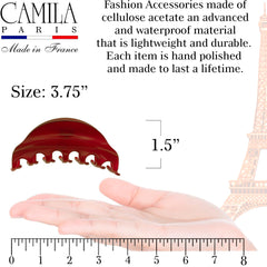 Pinza pelo rizado francesa Camila CP2529, acabado elegante para evento