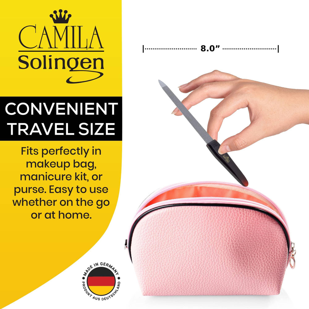 Lima doble cara Camila Solingen CS19, grano grueso y fino para uñas.