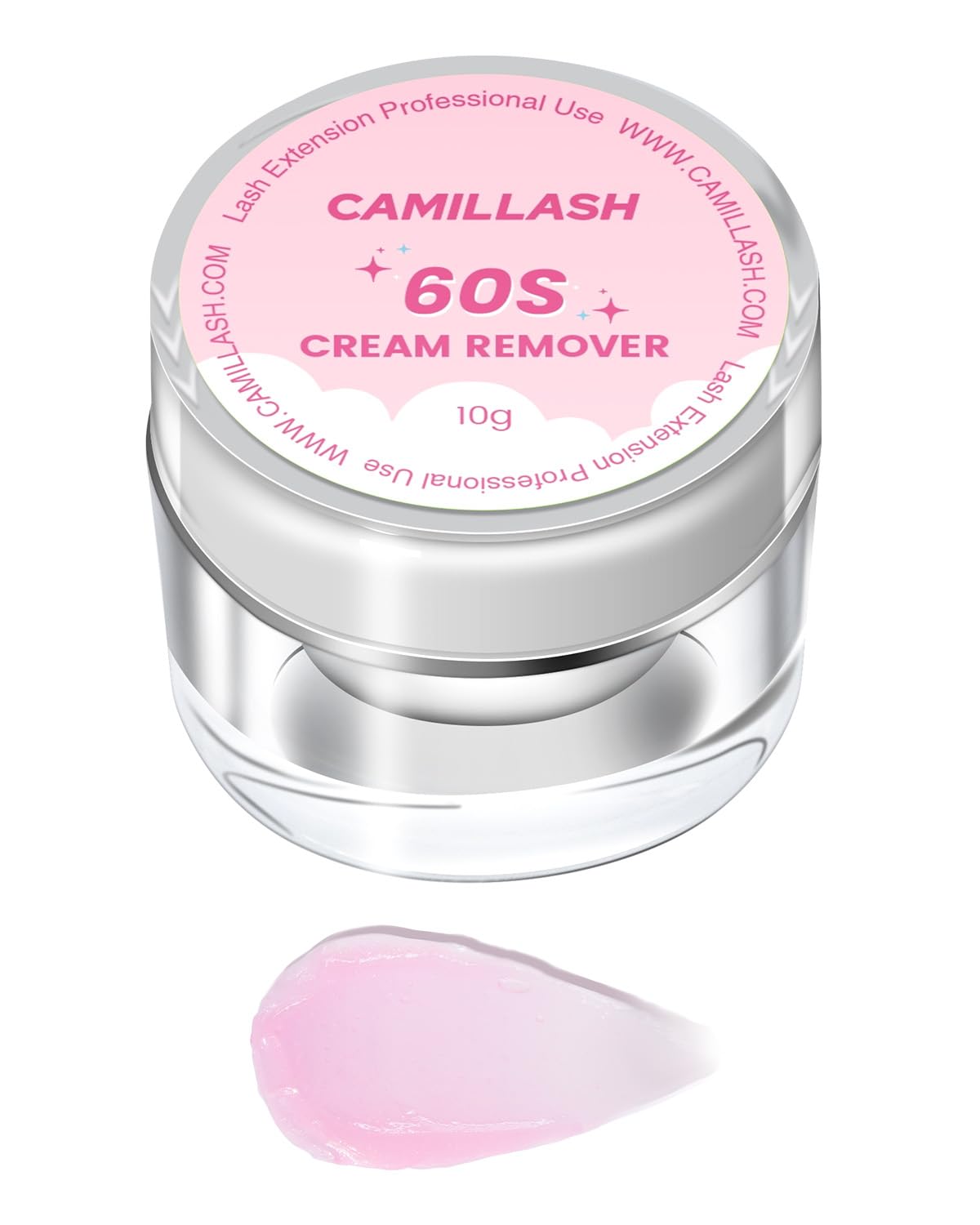 Camillash quita pegamento de pestañas, crema suave para aplicación precisa