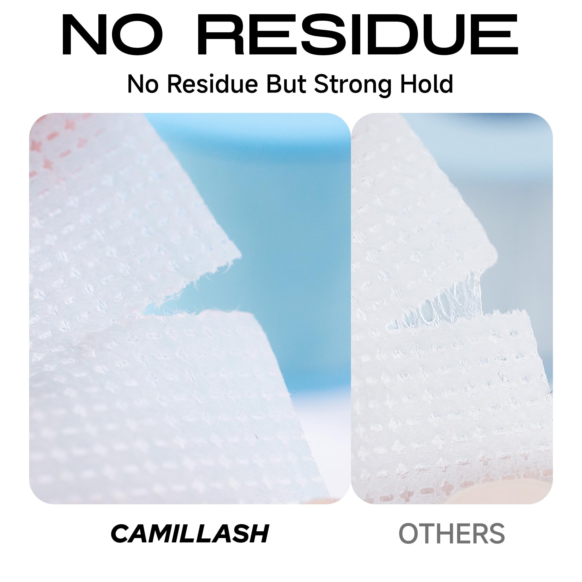 Camillash Tira Lash Silicona: desgarrable a mano e impermeable para un ajuste seguro.