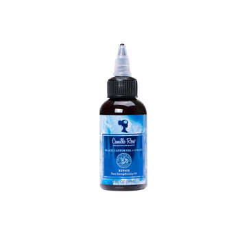 Camille Rose Aceite de ricino negro con Chebe, botella para nutrición profunda del cabello.