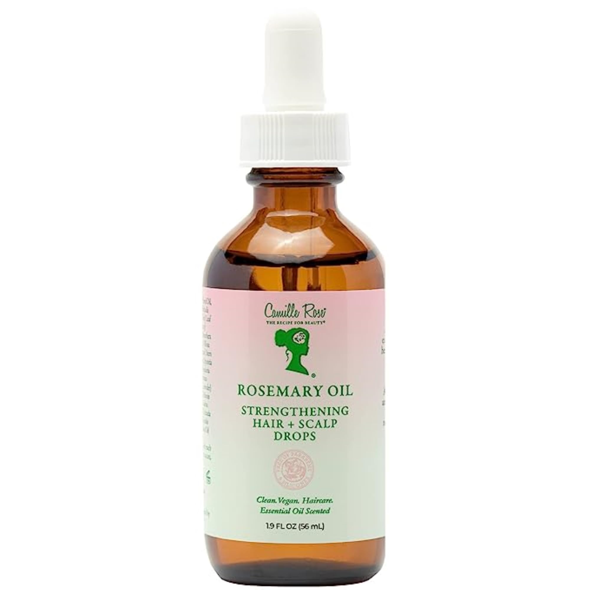 Camille Rose Aceite de Romero, botella con gotero para aplicar en el cuero cabelludo y nutrir.