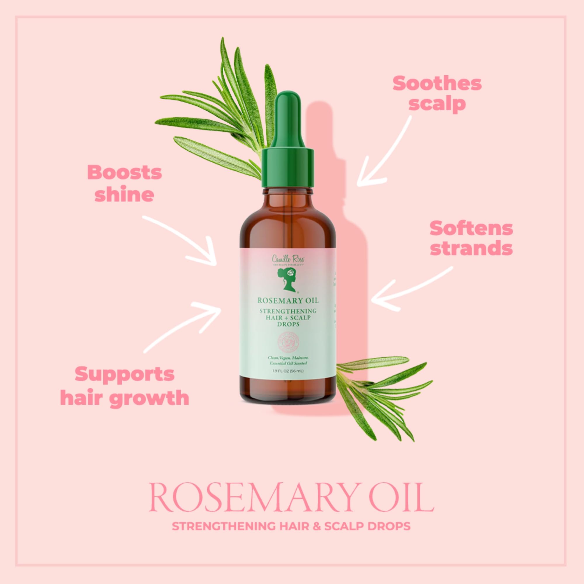 Camille Rose Aceite Romero, masaje en la cabeza para estimular la circulación.