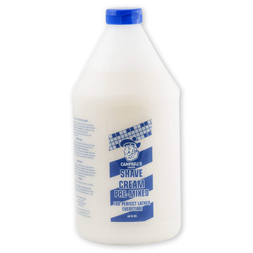 Campbell’s crema de afeitar premezclada para LatherKing, espuma cremosa lista para usar.