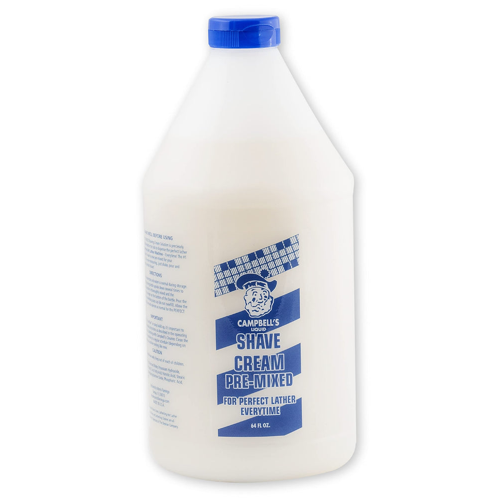 Campbell’s crema de afeitar premezclada para LatherKing, espuma cremosa lista para usar.