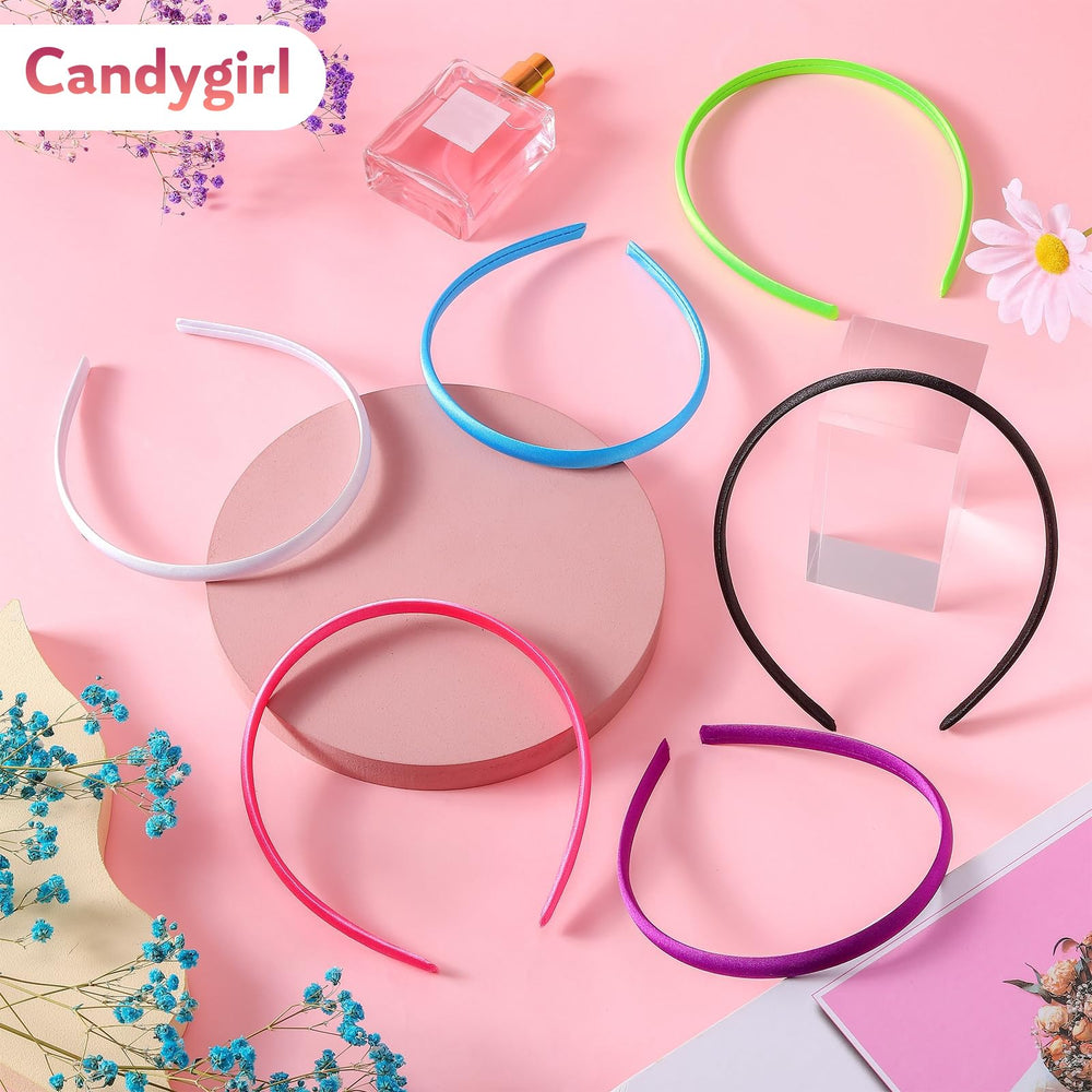 Diadema satinada Candygirl para fiestas y looks elegantes.