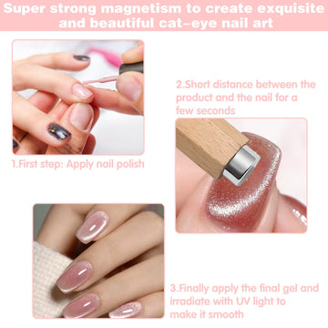 CANIPHA imán de uñas diseño ergonómico para uso cómodo.