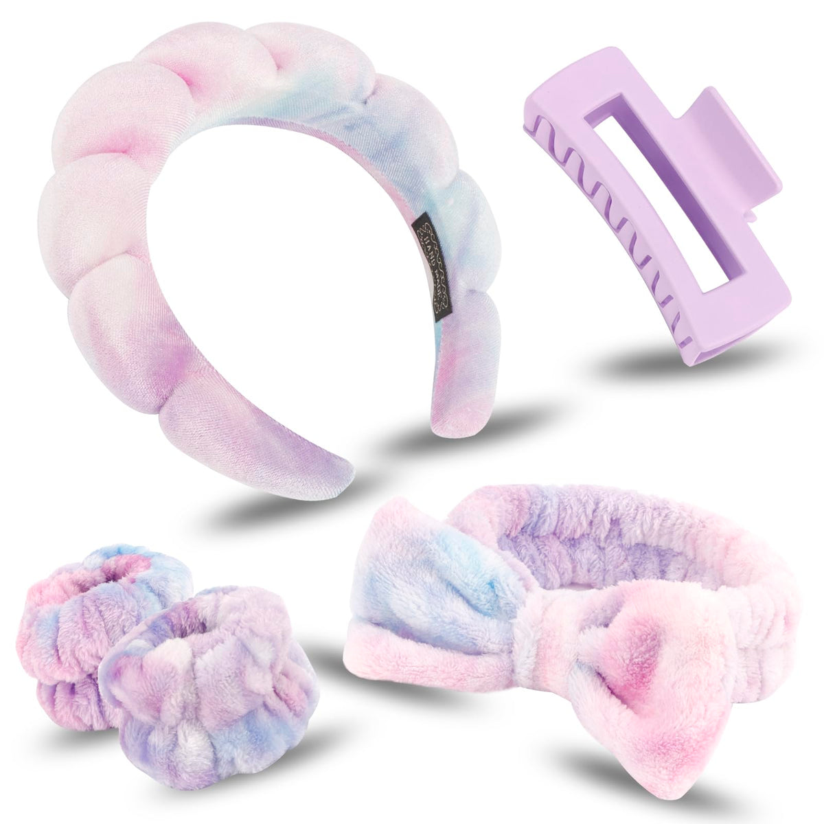 Canitor cinta cabeza spa lazo coral, suave y absorbente para cuidado facial.