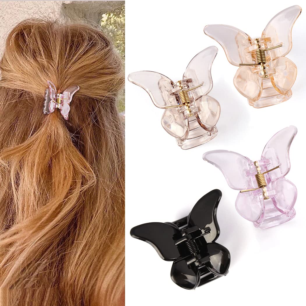 Canitor clip cabello mariposa negro 1-9 pulgadas, sujeción diaria para peinados rápidos.