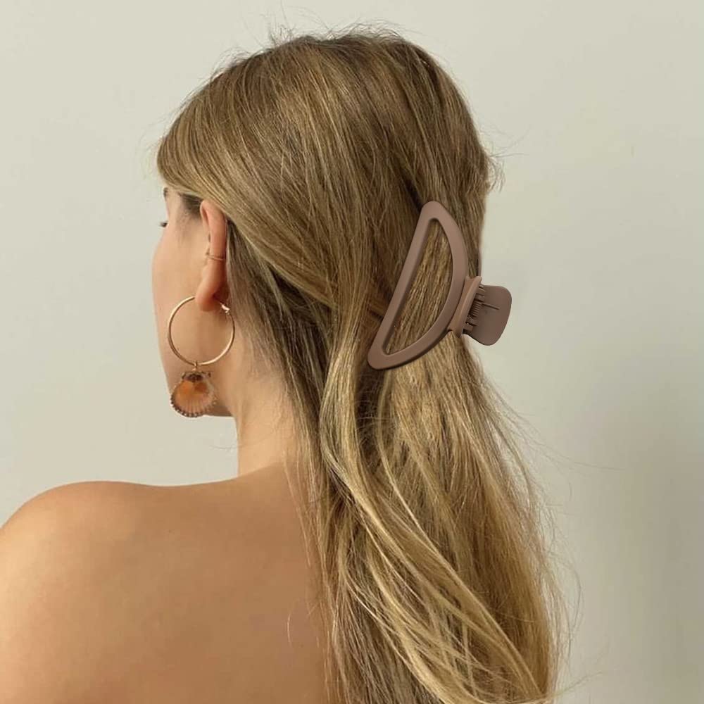 Canitor clip de pelo neutro mate, arco semicircular, perfecto para cabellos finos y gruesos