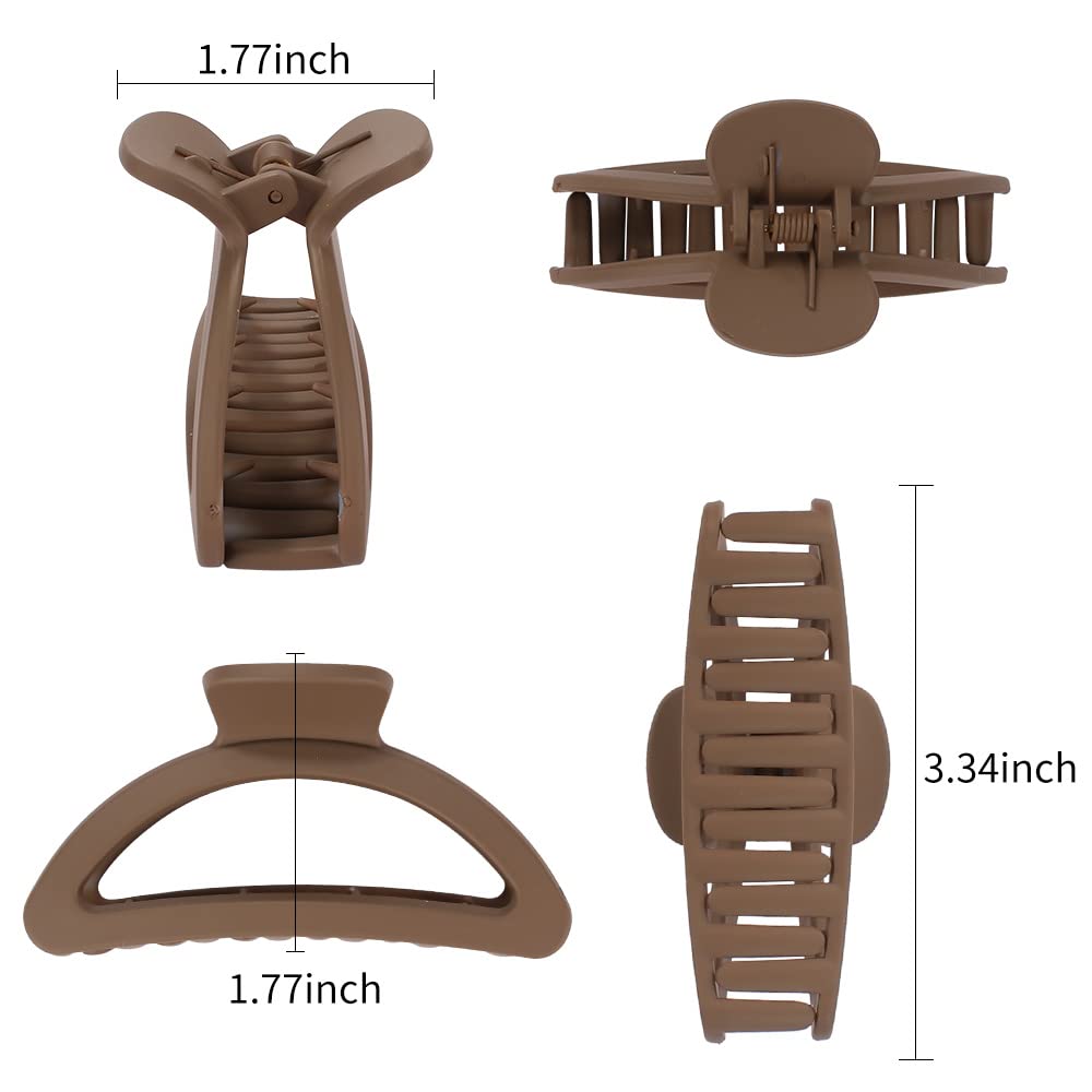 Canitor clip de pelo neutro mate, arco semicircular, 14 dientes antideslizantes para mayor agarre