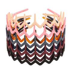 Canitor diademas zigzag 8 piezas, colores vivos para todo el día.